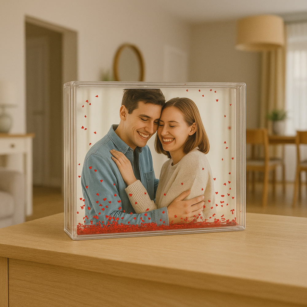 📸💖 Portafotos de Agua con Corazones Flotantes