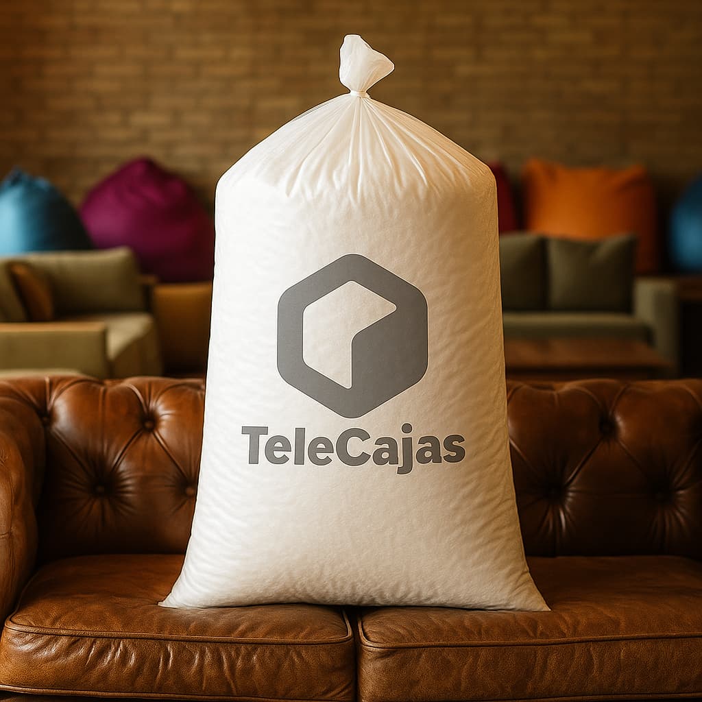 Saco Relleno Puff Bolitas Perlas Poliestireno para peluches o cojines | Gran Bolsa de 333 L