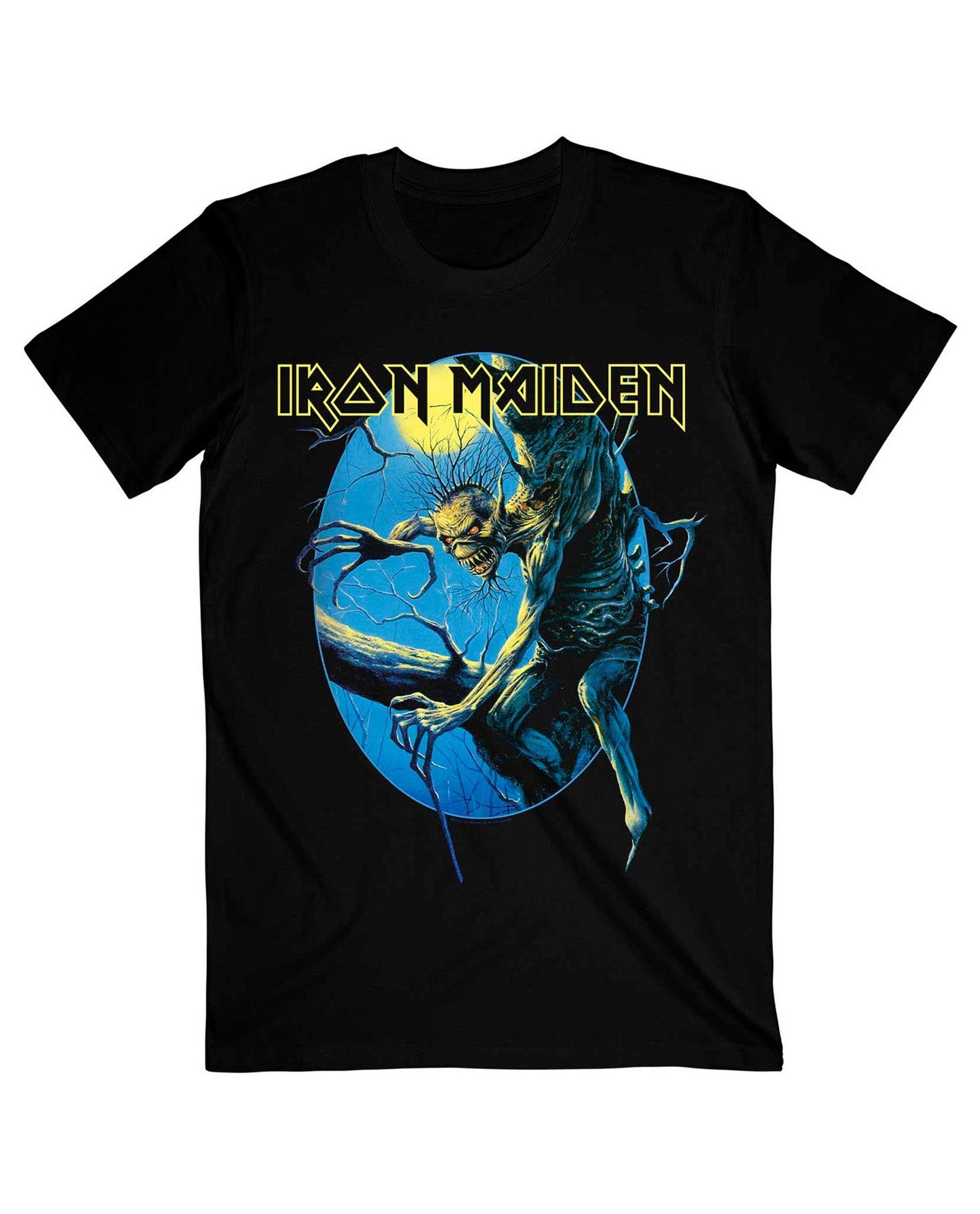 Iron Maiden - Camiseta "Fear of the Dark Oval Eddie Moon" Unisex