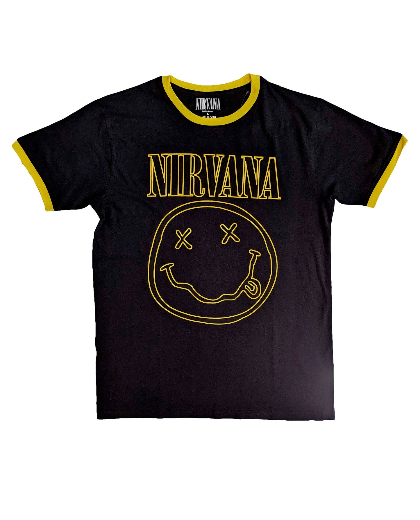 Nirvana - Camiseta "Outline Happy Face" Unisex