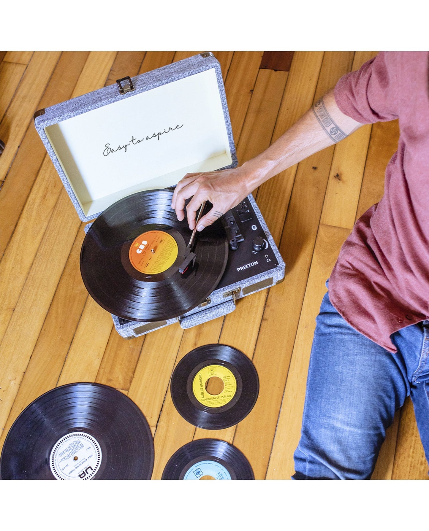 Prixton - Tocadiscos Bluetooth VC400 Gris