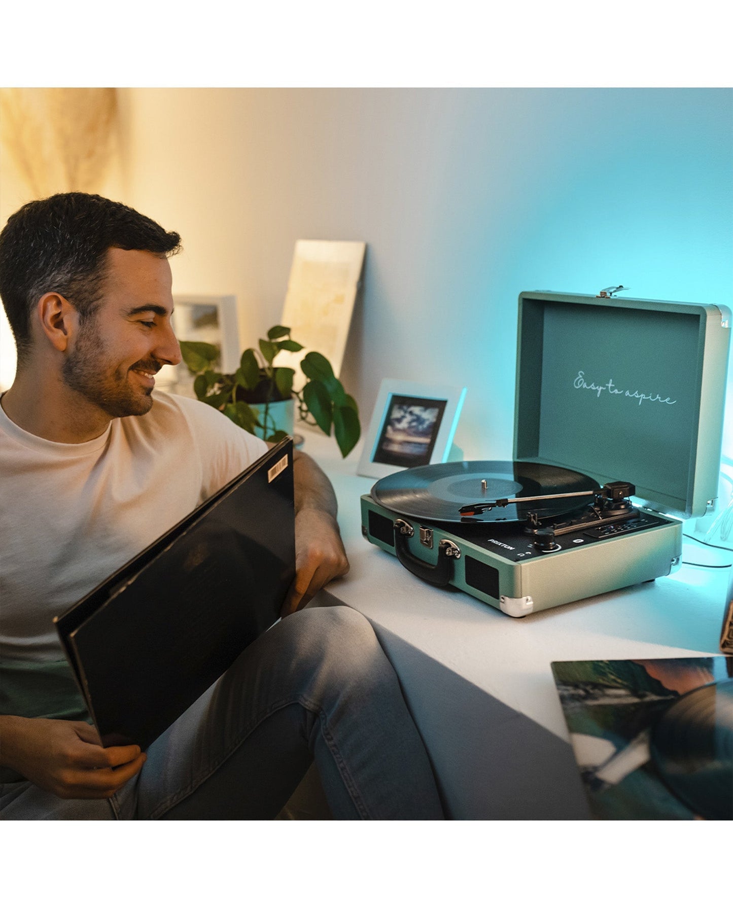 Prixton - Tocadiscos Bluetooth VC400 Menta