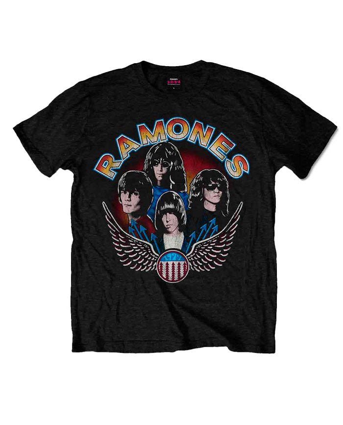 Ramones - Camiseta "Vintage Wings Photo" Unisex