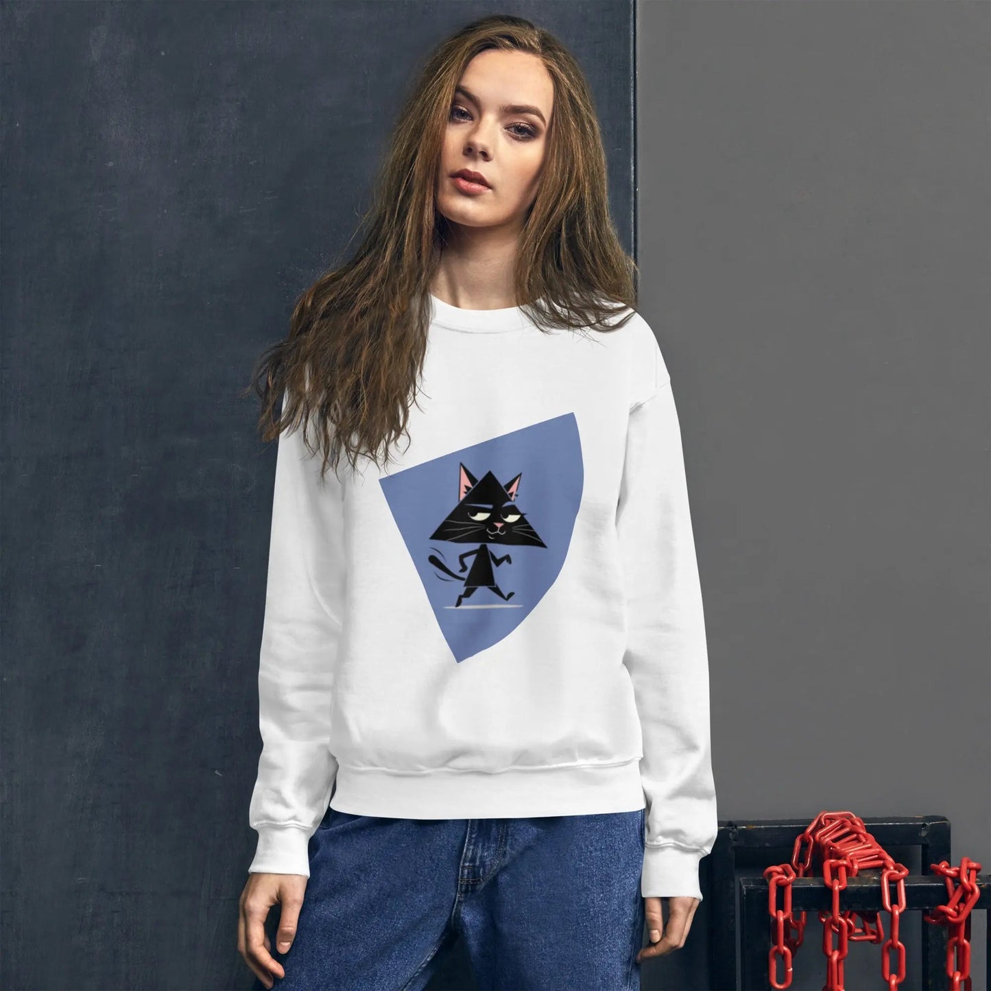 TRiXEL Unisex Cat Hoodless Sweatshirt - Basic EME