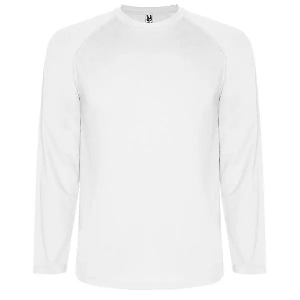 Camiseta técnica de manga larga ranglán, remallada al tono en mangas (sin cortes laterales) Vetonek