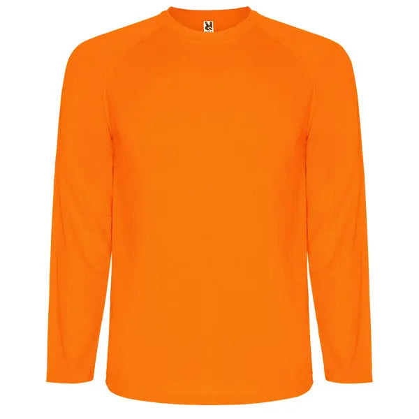 Camiseta técnica de manga larga ranglán, remallada al tono en mangas (sin cortes laterales) Vetonek