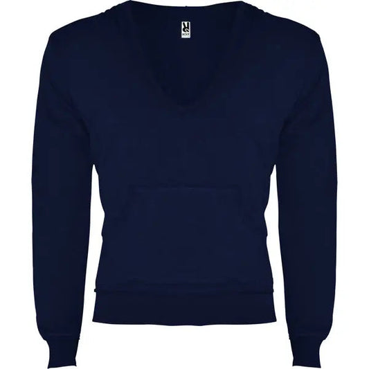 Sudadera con capucha y escote pronunciado en forma de V, ribeteado en el mismo tejido Vetonek