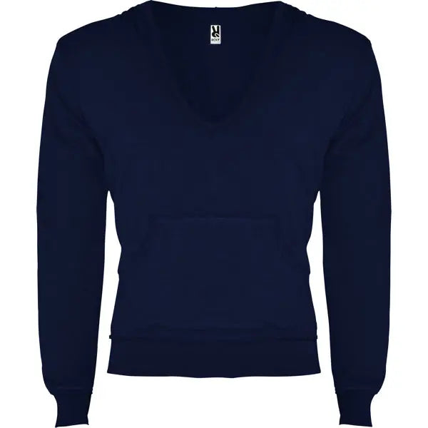 Sudadera con capucha y escote pronunciado en forma de V, ribeteado en el mismo tejido Vetonek