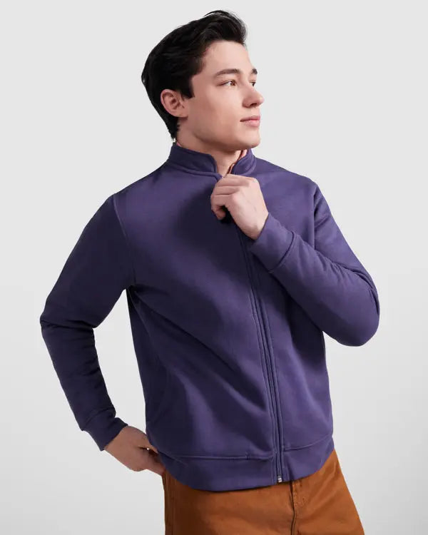 Sudadera de felpa perchada de manga larga con cuello Mao Vetonek