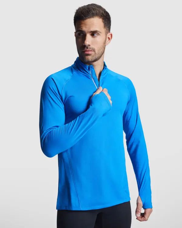 Sudadera técnica de manga larga ranglán para hombre con interior perchado Vetonek