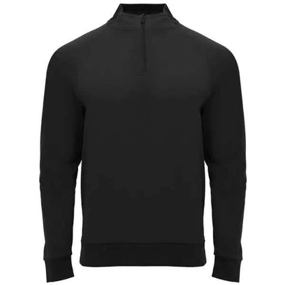 Sudadera de manga ranglán, con Interior perchado, cuello con media cremallera y cubrecosturas de refuerzo en su interior a tono Vetonek