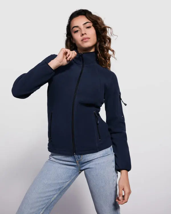 Sudadera polar para deporte al aire libre, con cuello alto y manga larga con ribetes en contraste Vetonek