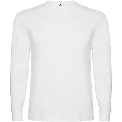 Camiseta de manga larga, tejido tubular, con cuello redondo de 4 capas y puños canalé 1x1 Vetonek