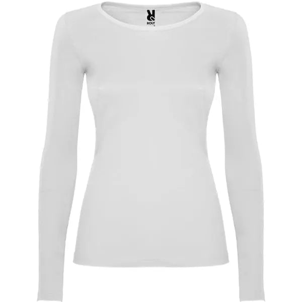 Camiseta semientallada, de manga larga y cuello acabado con ribete fino Vetonek