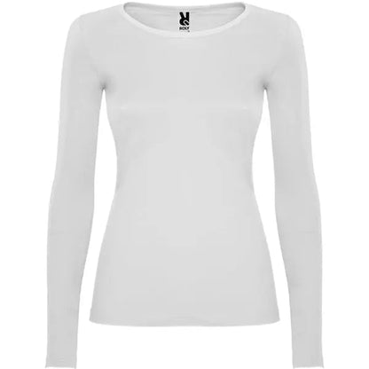 Camiseta semientallada, de manga larga y cuello acabado con ribete fino Vetonek