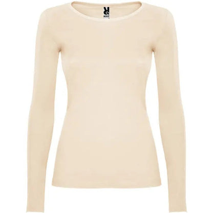 Camiseta semientallada, de manga larga y cuello acabado con ribete fino Vetonek