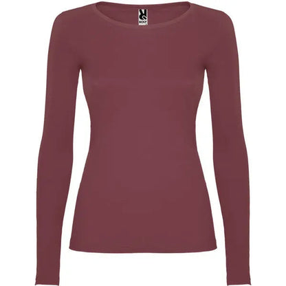 Camiseta semientallada, de manga larga y cuello acabado con ribete fino Vetonek