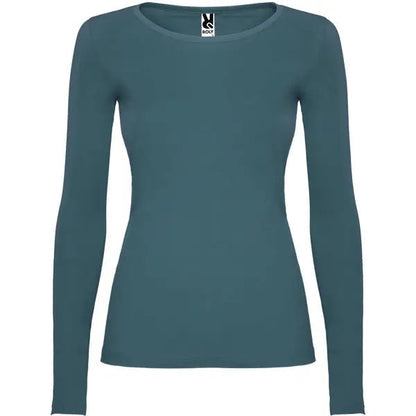 Camiseta semientallada, de manga larga y cuello acabado con ribete fino Vetonek