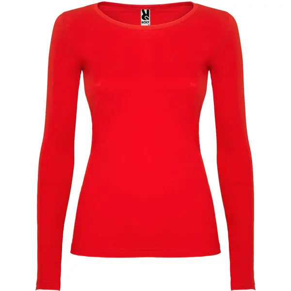 Camiseta semientallada, de manga larga y cuello acabado con ribete fino Vetonek