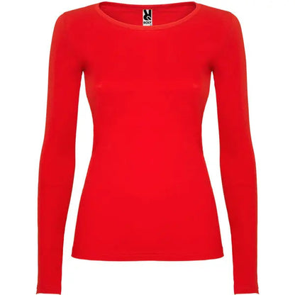 Camiseta semientallada, de manga larga y cuello acabado con ribete fino Vetonek