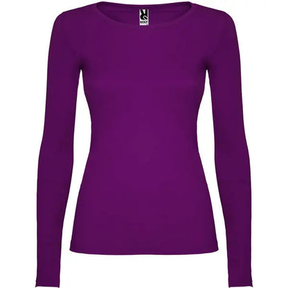 Camiseta semientallada, de manga larga y cuello acabado con ribete fino Vetonek