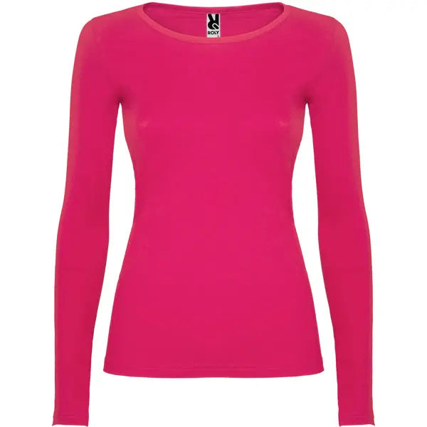 Camiseta semientallada, de manga larga y cuello acabado con ribete fino Vetonek