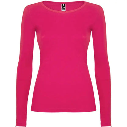 Camiseta semientallada, de manga larga y cuello acabado con ribete fino Vetonek