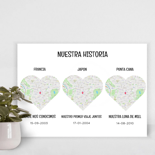 Nuestra historia - Póster personalizado + Cuadro