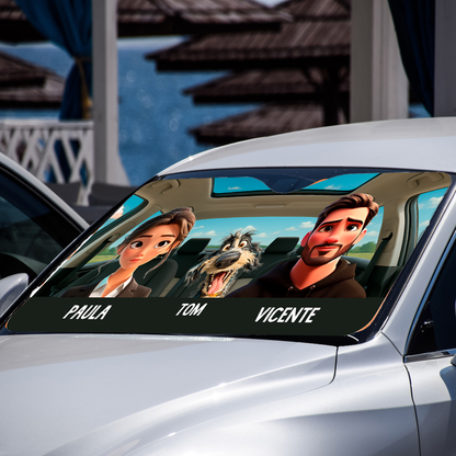 Parasol Estilo Disney – ¡Con tu perro copiloto, al fin del mundo! 🐶🚗