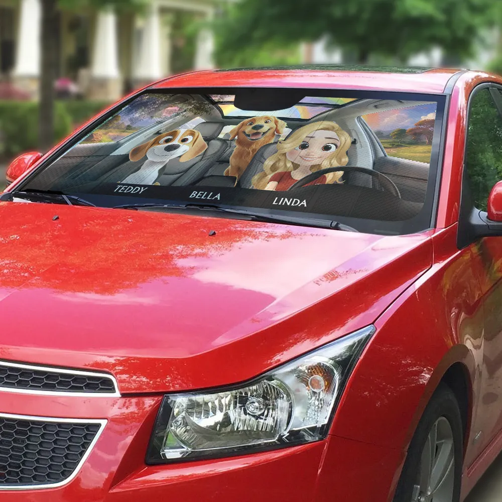 Parasol Estilo Disney – ¡Con tu perro copiloto, al fin del mundo! 🐶🚗