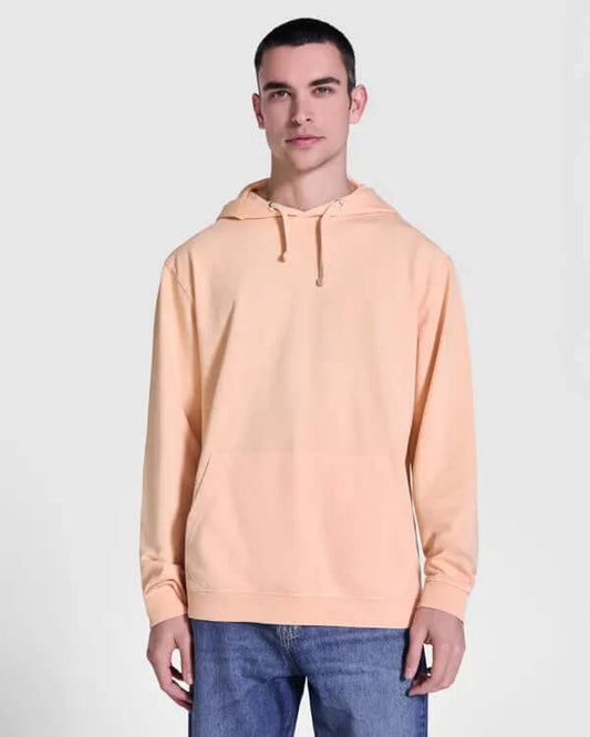 Sudadera unisex con capucha forrada al tono, 100% algodón con acabado lavado ácido Vetonek