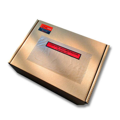 1000 Packing List | 225x122 mm (Interior); Exterior: 235x132 mm | A4 Doblado en 3 | Sobre adhesivo para Albaranes y Documentación | Pack de 1000 Bolsas
