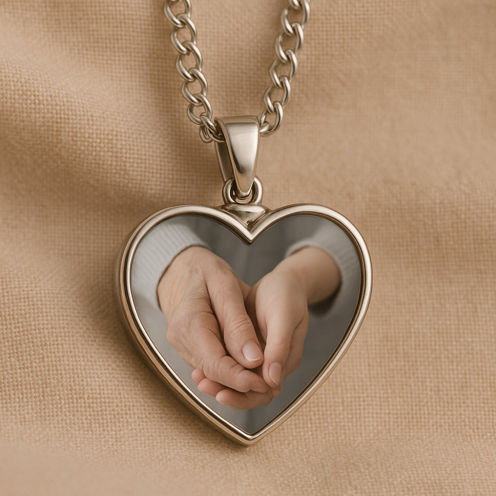 Colgante Portacenizas "Siempre Contigo" – Corazón con Foto Personalizada