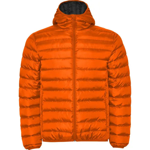 Chaqueta de hombre acolchada con relleno tacto pluma y capucha fija ajustada Vetonek