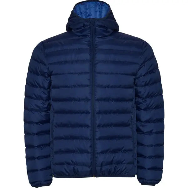 Chaqueta de hombre acolchada con relleno tacto pluma y capucha fija ajustada Vetonek