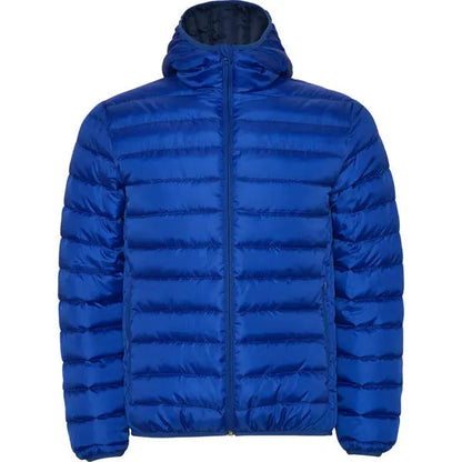 Chaqueta de hombre acolchada con relleno tacto pluma y capucha fija ajustada Vetonek
