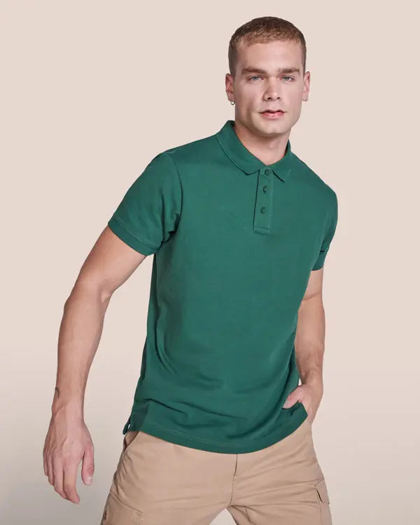 Polo de hombre con manga corta de alta calidad, en tejido confortable Vetonek