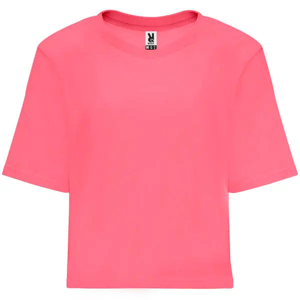 Camiseta de talle corto y holgado para mujer con manga corta Vetonek