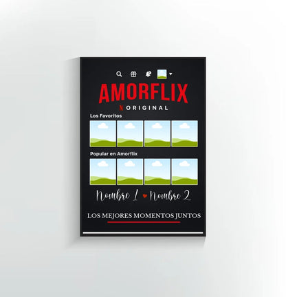 🎥❤️ Cuadro Personalizado "AmorFlix" – Tu Propia Portada de Amor ❤️🎥