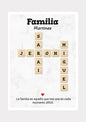 🧩❤️ Cuadro Personalizado Estilo Scrabble – Tu Familia en Palabras ❤️🧩