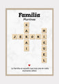 🧩❤️ Cuadro Personalizado Estilo Scrabble – Tu Familia en Palabras ❤️🧩