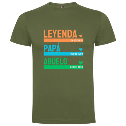 Camiseta Personalizada Papá Abuelo Leyenda