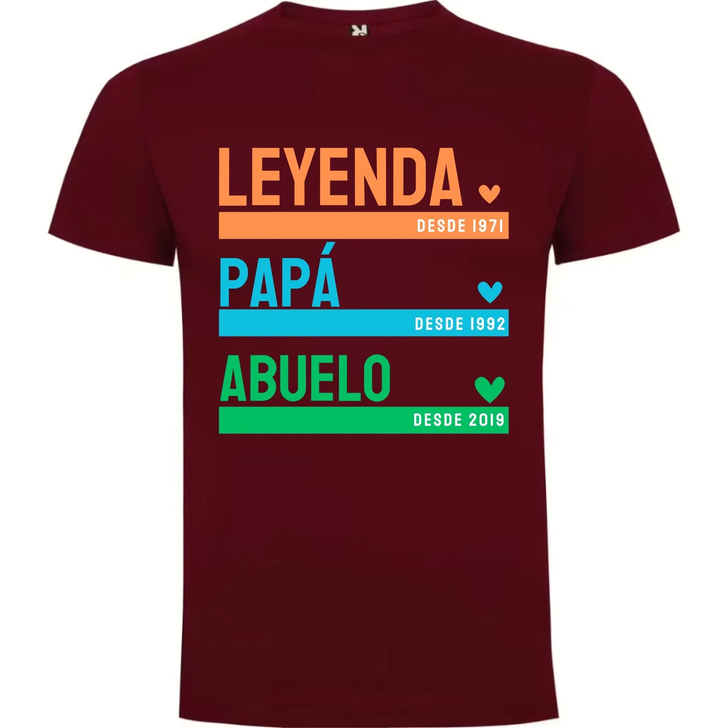 Camiseta Personalizada Papá Abuelo Leyenda