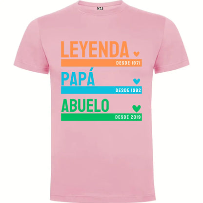 Camiseta Personalizada Papá Abuelo Leyenda