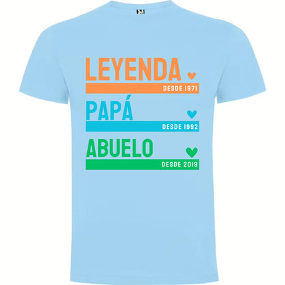 Camiseta Personalizada Papá Abuelo Leyenda
