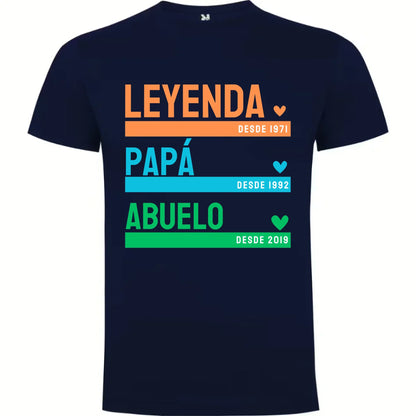 Camiseta Personalizada Papá Abuelo Leyenda