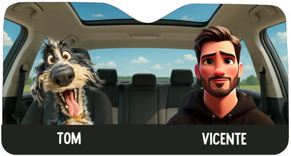 Parasol Estilo Disney – ¡Con tu perro copiloto, al fin del mundo! 🐶🚗