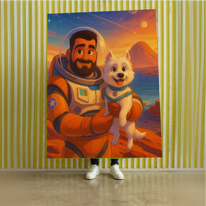 👉 🚀 Manta Polar Personalizada Estilo Astronauta