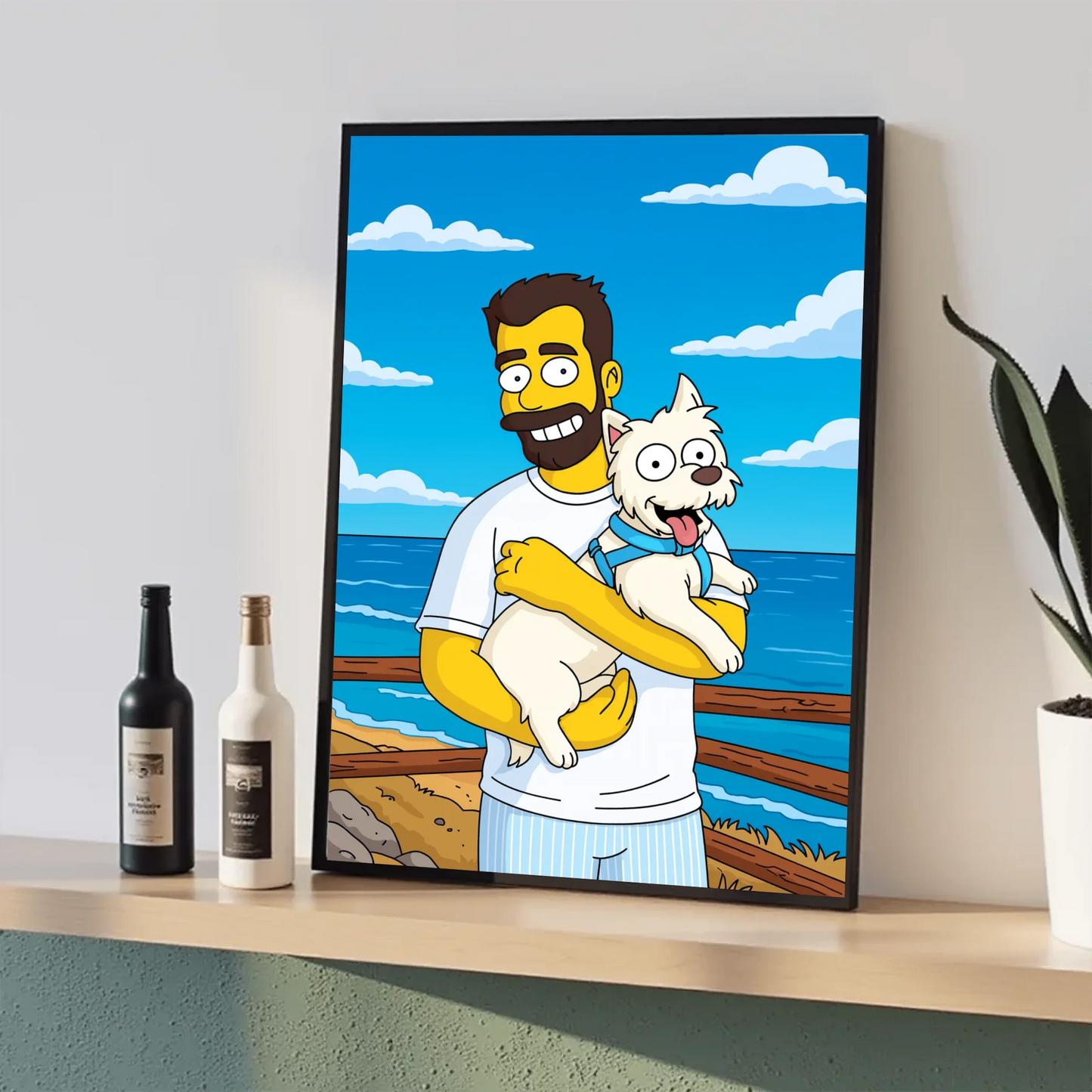 🟨 Marco Personalizado 30x40 estilo Los Simpsons | Tu foto en Springfield