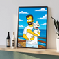 🟨 Marco Personalizado 30x40 estilo Los Simpsons | Tu foto en Springfield
